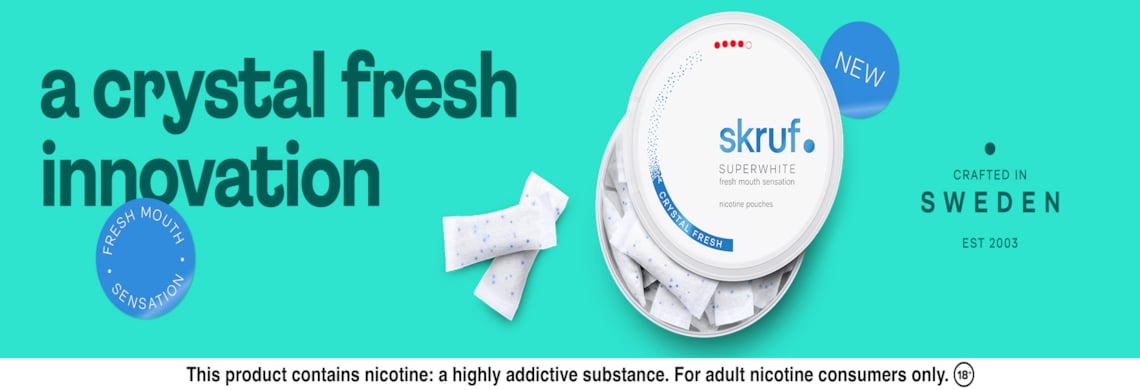 Skruf Superwhite Crystal Fresh Extra Stark