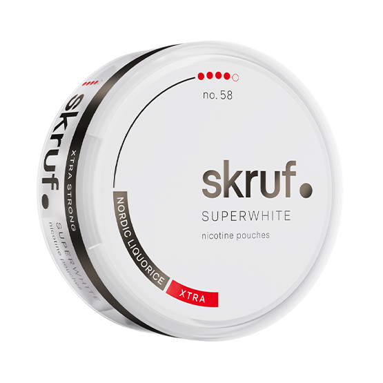 Skruf Superwhite No.58 Nordic Liquorice Xtra Stark
