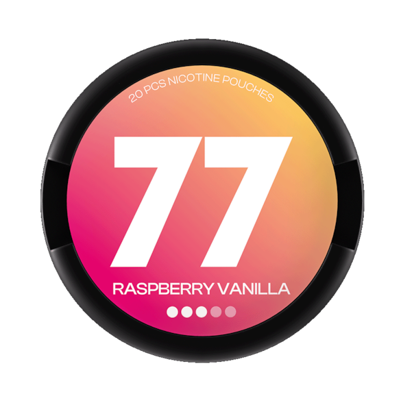 77 Nicotine Pouches Raspberry & Vanilla