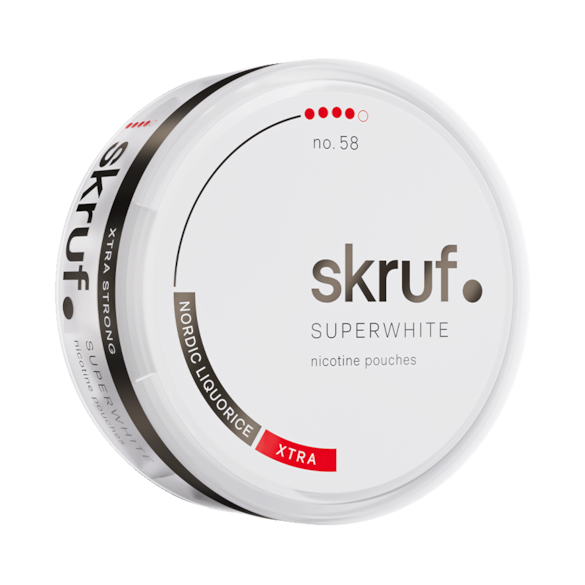 Skruf Superwhite No.58 Nordic Liquorice Xtra Stark