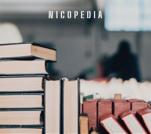 Ein Stapel Bücher in einer Bibliothek illustriert das Thema Innovation durch Schadensminderung.