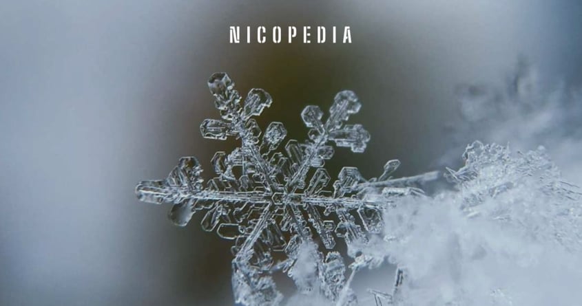 Schneeflocke um das Thema Snus im Winter zu illustrieren