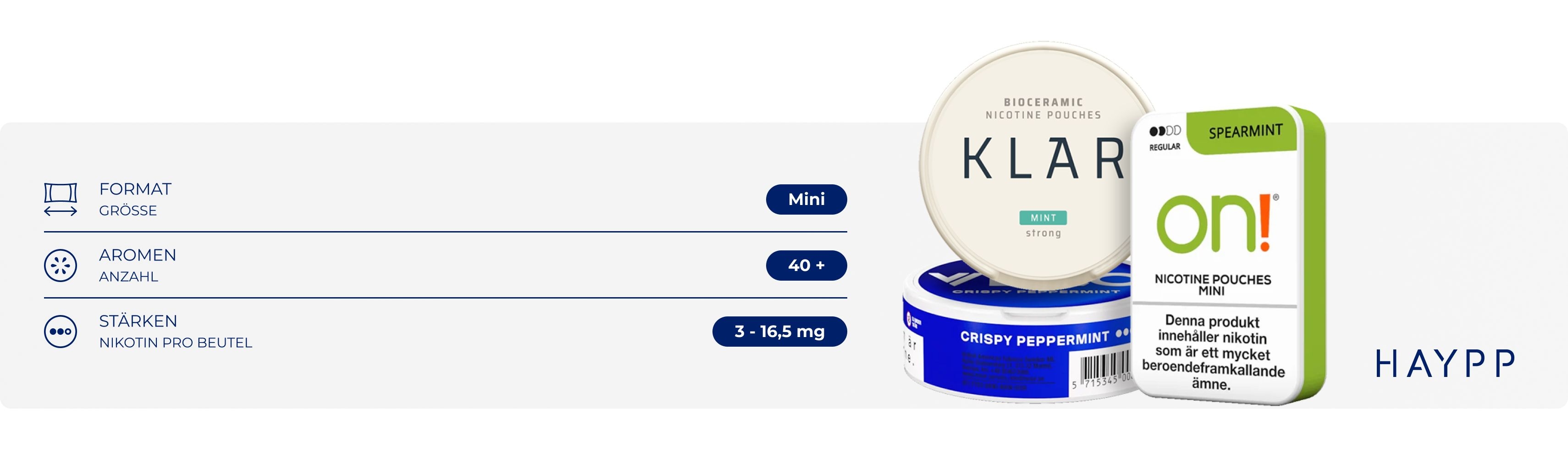 Infografik über Mini-Snus