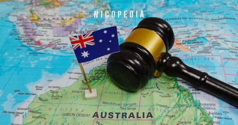 Australien auf Weltkarte
