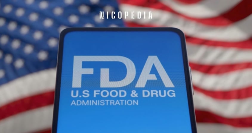 Smartphone mit FDA Logo und USA Flagge