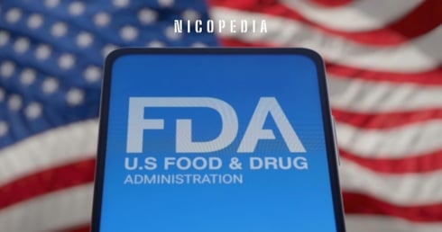 Smartphone mit FDA Logo und USA Flagge