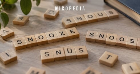 Buchstaben wie bei Scrabble legen die Schreibweisen von Snus