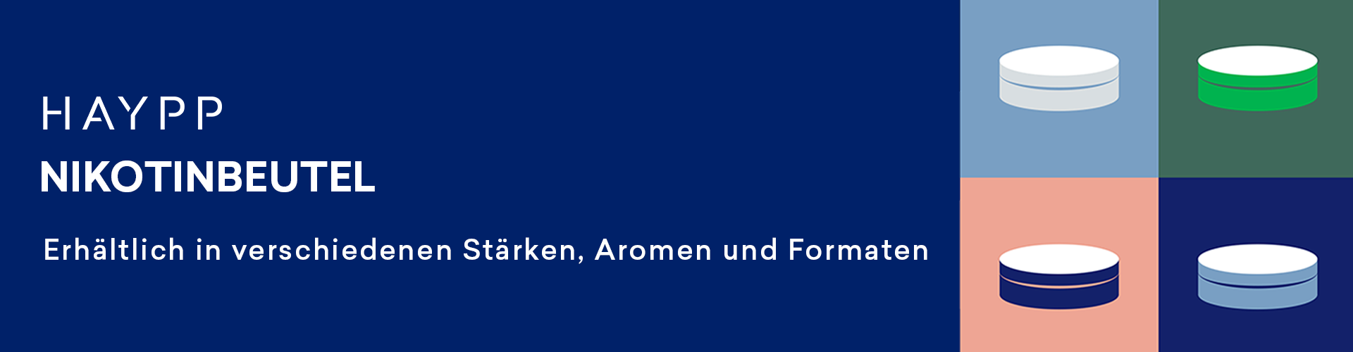 Verschiedene Nikotinbeutel bei Haypp wählen