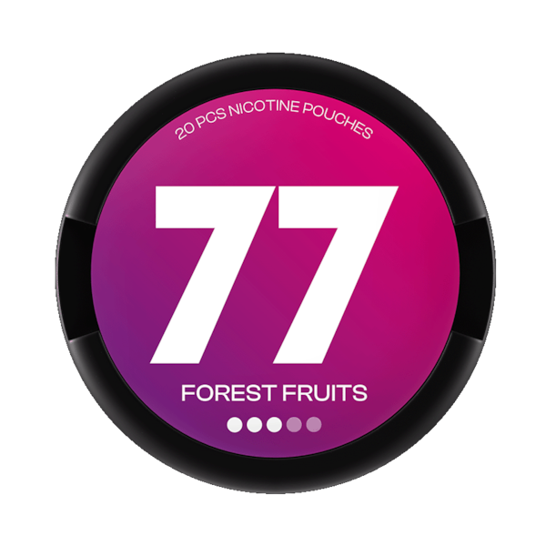 77 Nicotine Pouches Forest Fruits (€3.69/st) Slim Extra Strong