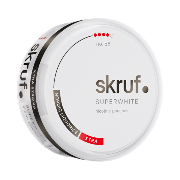 Skruf Super White Nordic (€3.37/st) Slim Extra Strong