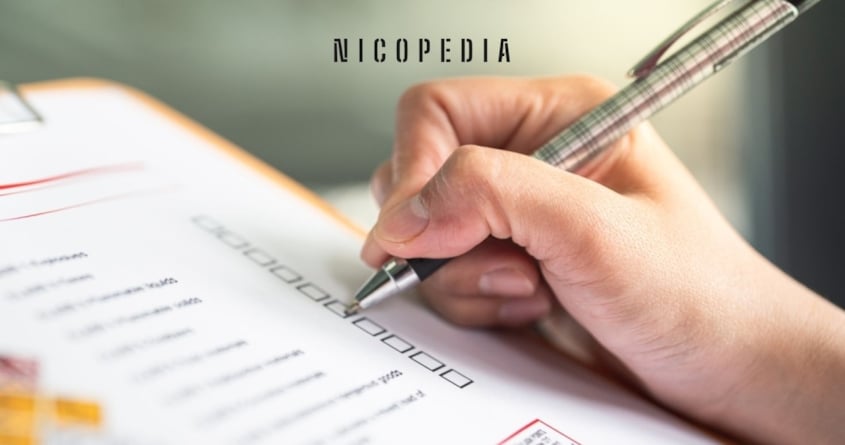 Image of a person ticking a check list, symbolising new nicotine pouch safety standard