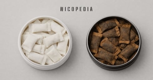Snus and nicotine pouch can side by side, highlighting market competition