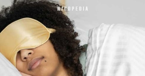 woman asleep, symbolising nicotine use during evening