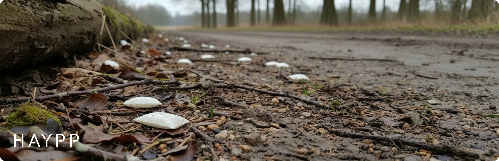 Nicotine pouch litter on the ground