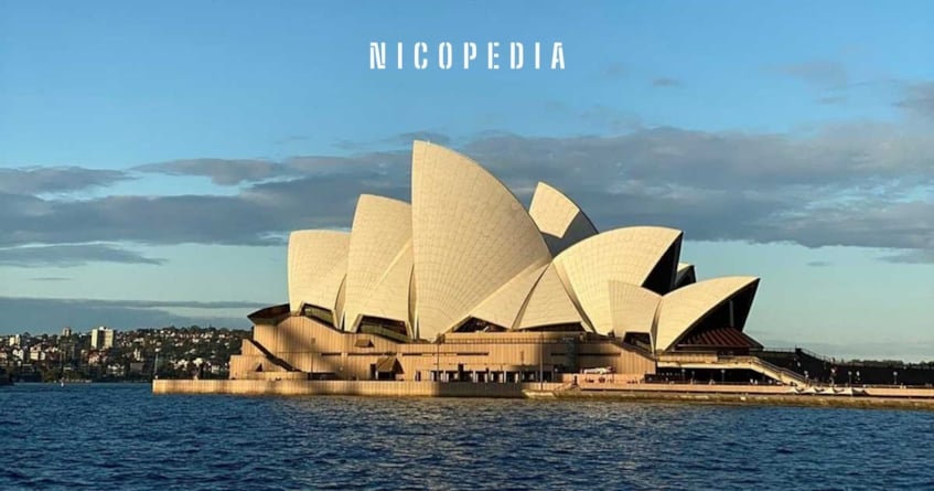 Sydney Opera House against a blue sky