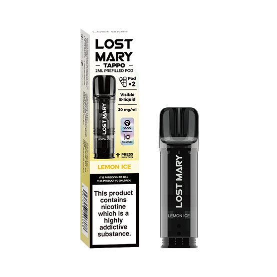 Lemon Ice Tappo Prefilled Pods by Lost Mary
