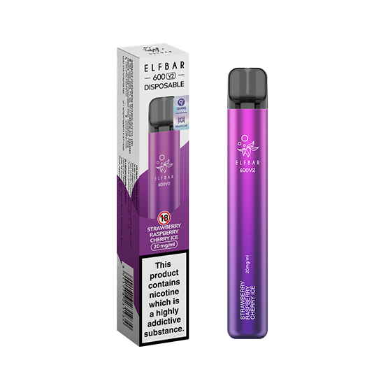 Elf Bar Strawberry Raspberry Cherry Ice 600 V2