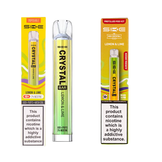 SKE Crystal Lemon Lime Disposable + Pod Kit