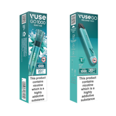 Vuse Go 1000 Mint Ice 20 mg Disposable + Pod Kit