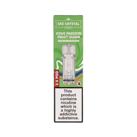 SKE Crystal Plus Pods Kiwi Passionfruit Guava 600
