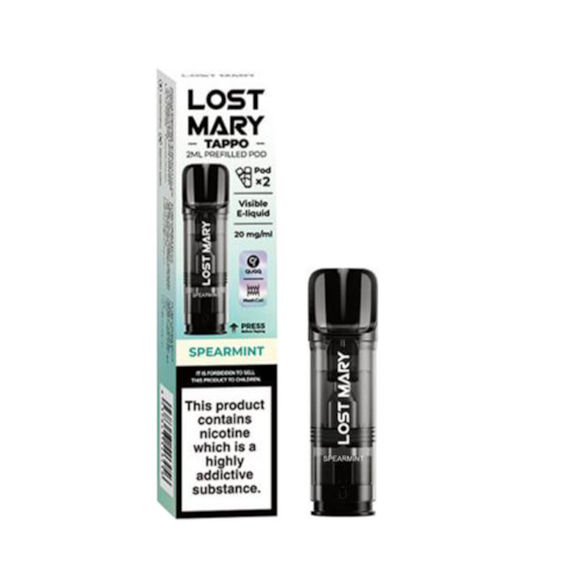 Spearmint Tappo Prefilled Pods by Lost Mary