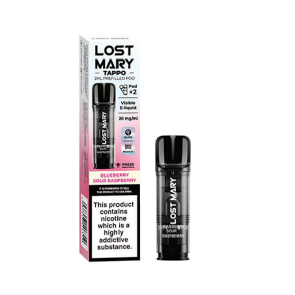 Blueberry Sour Raspberry Tappo Prefilled Pods by Lost Mary