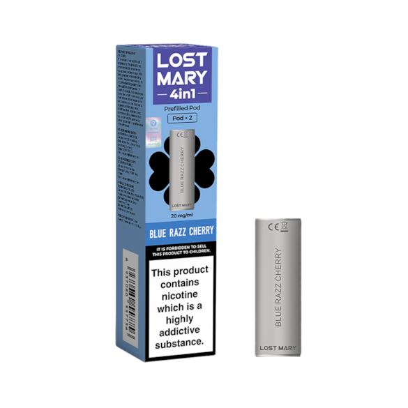 Lost Mary 4 in 1 Blue Razz Cherry Prefilled Pods