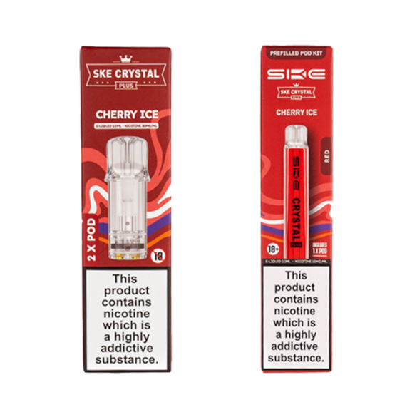 SKE Crystal Plus Cherry Ice Pod Kit + Pods