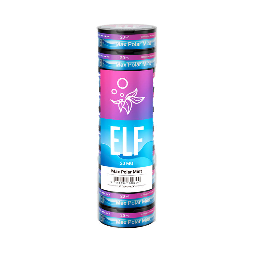 Buy ELF Nicotine Pouches Max Polar Mint 20mg Online | Free Delivery