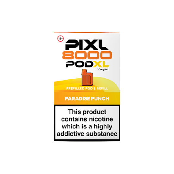Buy PIXL 8000 Prefilled Pods Paradise Punsch Online | Free Delivery