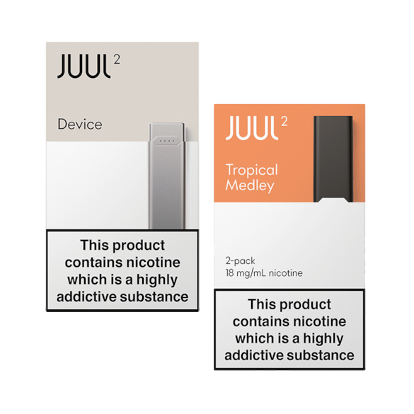 JUUL2 Slate Device + Tropical Medley pods