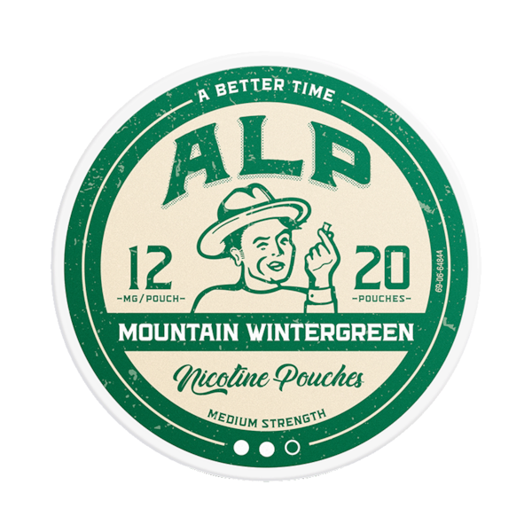 Alp Mountain Wintergreen 12mg (£3.75/ct) - Slim - Extra Strong - Tobacco Free