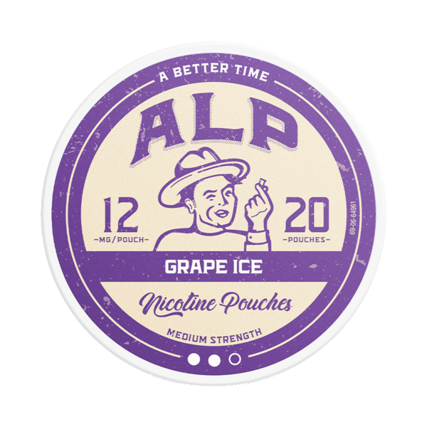 Alp Grape Ice 12mg (£3.75/ct) - Slim - Extra Strong - Tobacco Free