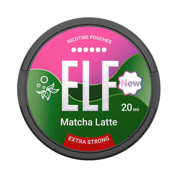 Elf Nicotine Pouches Matcha Latte 20mg (£2.4/ct) - Slim - Ultra Strong - Tobacco Free