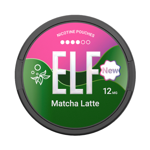 Elf Nicotine Pouches Matcha Latte 12mg (£2.4/ct) - Slim - Extra Strong - Tobacco Free