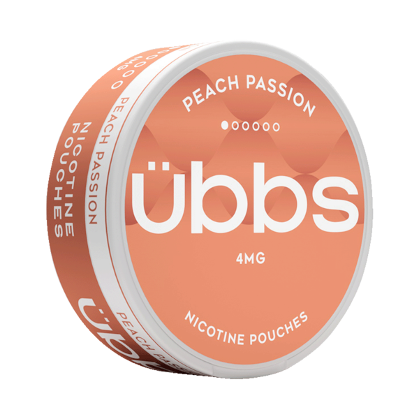 Übbs Peach Passion 4mg (£2.4/ct) - Slim - Normal - Tobacco Free