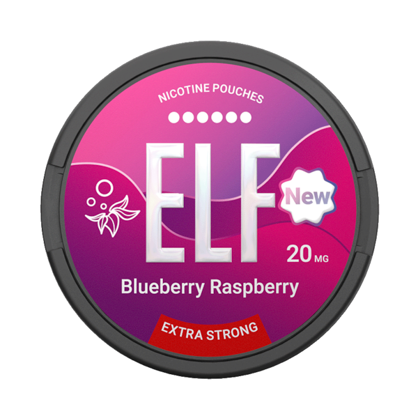 Elf Nicotine Pouches Blueberry Raspberry 20mg (£2.4/ct) - Slim - Ultra Strong - Tobacco Free