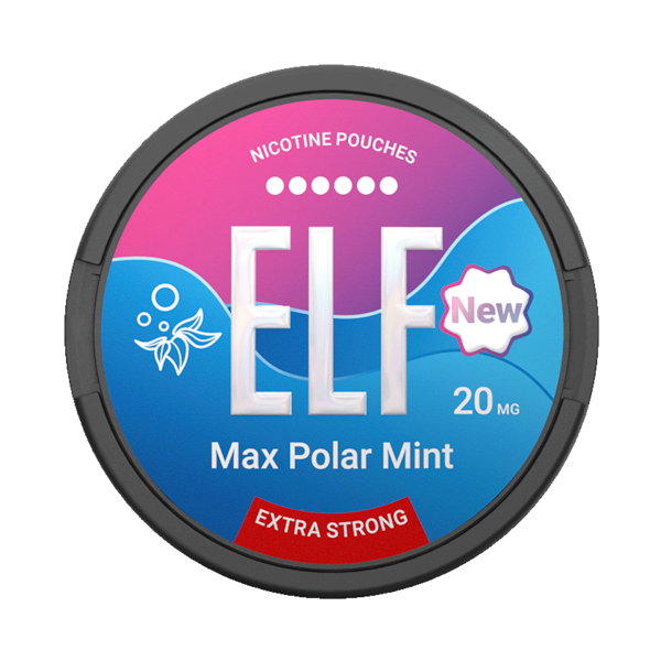 Elf Nicotine Pouches Max Polar Mint 20mg (£2.4/ct) - Slim - Ultra Strong - Tobacco Free