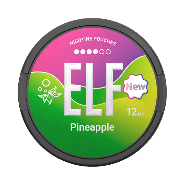 Elf Nicotine Pouches Pineapple 12mg (£2.4/ct) - Slim - Extra Strong - Tobacco Free