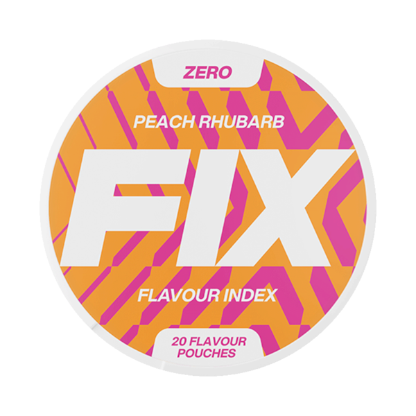 Fix Zero Peach Rhubarb Nicotine Free (£2.49/ct) - Slim - Nicotine Free - Tobacco Free